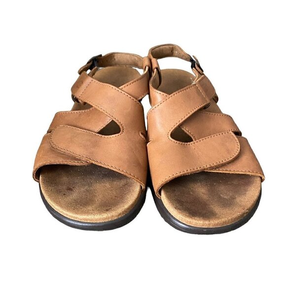 SAS Tripad Comfort Brown Leather Slingback Buckle Sandals Women’s Size US 8 M - Picture 2 of 9